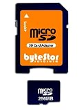 Electronics : ByteStor 256MB Micro SD (Secure Digital ) Card + Adapter