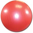 Burst Resistant Yoga/Exercise Ball with Pump, Red, 75 cm diameter