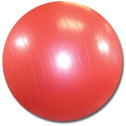 Burst Resistant Yoga/Exercise Ball with Pump, Red, 75 cm diameter