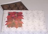 Scott's Cakes Chocolate Raspberry Fudge Truffles 1 lb. Poinsettia Box