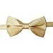 TopTie Mens Formal Tuxedo Solid Color Satin Bow Tie Classic Pre-Tied Bow Tie-WHEAT-1 Pack