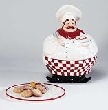 Product details for Chubby Chef Cookie Jar & Cake Plate.