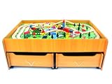Kidkraft Train Table Plus Trundles and 145-pc Trainset