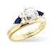 1/10 ct tw I-J/I1-2 Diamond and Sapphire Wrap