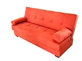 ONE NEW CONTEMPORARY MICRO FIBER FUTON SOFA BED, #3570, WHITE