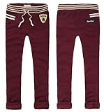 T&Mates Christmas Mens Cotton Jogging Sweatpants Casual Sport Running Pants (PurlishRed Size S)