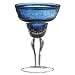 Bubble Glass Margarita Glasses Set of 6- Slate Blue