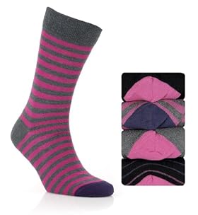 4 Pairs of Autograph Opulent Stripe Socks
