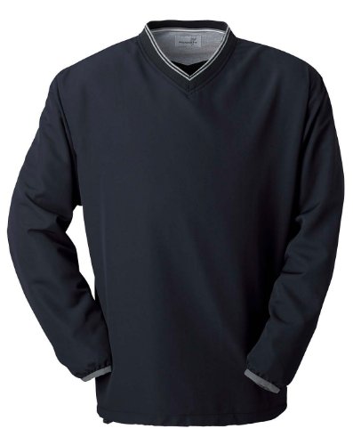 Men's Ashworth Microfiber V-neck Windshirt, BLACK, 4XL On Sale