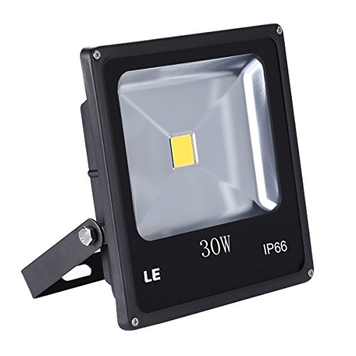 LE 30W Super Bright Outdoor LED Flood Lights, 75W HPS Bulb Equivalent, Waterproof, 2250lm, Daylight White, 6000K, Security Lights, Floodlight