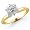 14K 1.50 Carat Round Cut Solitaire Diamond Ring (G-H ; SI1-2) Size 5