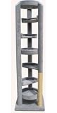 The Elevator Cat Gym - 86 Inches : Optional Sisal 2 FEET OF SISAL : Parts  Base Color TAN : Poles Color GREY