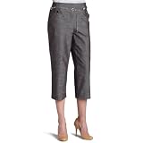 AGB Ladies Seaport Crop Pant With Added Fashion Chain Belt by AGB