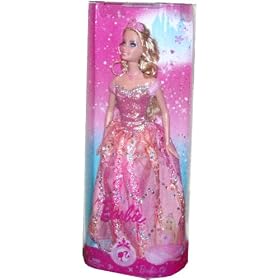 Barbie Fantasy 12 Inch Princess Doll with Elegant Royal Gown, Tiara, Necklace and Hairbrush (Blonde Hair Version-R0203)
