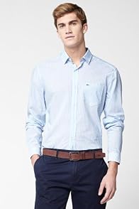 Long Sleeve Voile Stripe With Contrast Detail