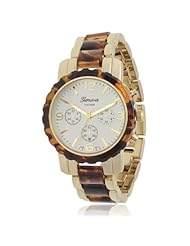 Brinley Co. Womens Stainless Steel Link Watch
