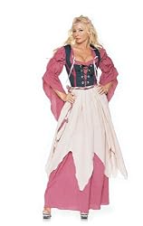 4 PC RENAISSANCE WENCH COSTUME - MEDIUM