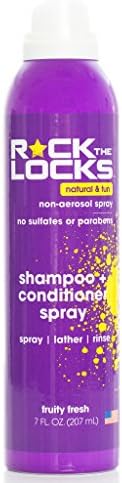 Rock The Locks Shampoo and Conditioner Spray, Fruit Fresh, 7 Fluid Ounce