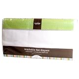 Kushies Washable Flat Diapers - 6 Pack - White by Kushies