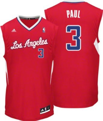 NBA Men's Los Angeles Clippers Chris Paul Replica Basketball Jersey (Red, XX-Large)