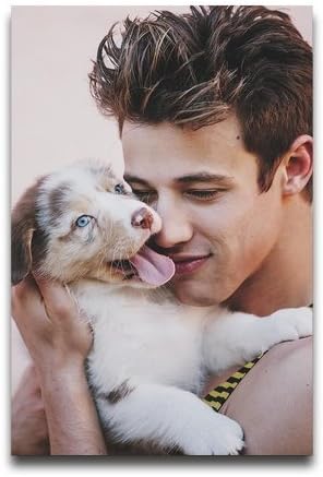 Cameron Dallas With Dog Custom Bedroom Decoration Photo Poster Prints Wall Sticker Size 20X30