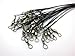 CJESLNA 24 X Stainless Steel Fishing Leaders Black with snap and Swivel 12