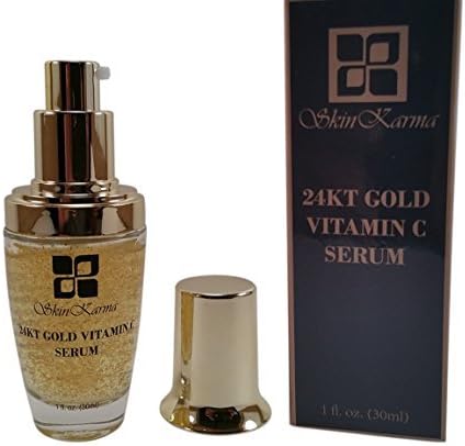 24kt Gold Vitamin C Serum with Hyaluronic Acid, 1oz by Skin Karma