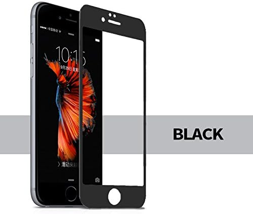 Apple iPhone 6 6s Plus 5.5" inch display 3D Curved Titanium Alloy Edge Front+Full back tempered glass screen protector film Model A1522, A1524, A1593, A1634, A1687, A1699 color conversion (black)
