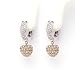 0.35 Carat 14KWR Diamond Heart Charm Earrings