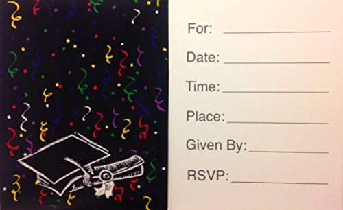 Grad Party Photo Invitations - 13 Cards & Envelopes