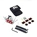 WOTOW Bike Repair Set Bag Bicycle Multi Function 14 in 1 Tool Kit Hex Key Wrench Tire Patch Lever (No Glue Included) (Red with chain tool)