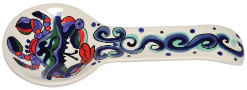 Caffco international dana wittmann ceramic spoon rest, purple and…