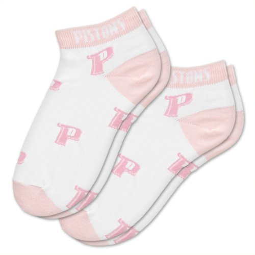 NBA Detroit Pistons Womens Socks, 2-Pack, Pink
