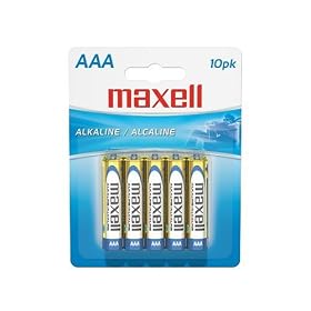 Maxell 723810 LR03 10BP AAA Cell 10 Pack Carded Battery