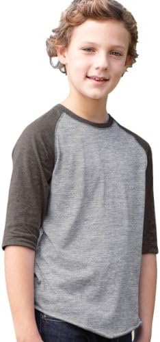 LA T Youth Vintage Heathered Fine Jersey Baseball T-Shirt