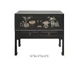 Black Chinese ShanXi Antique Flower Vase Painting Altar Table Cabinet Awk2141