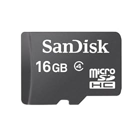 Sandisk 16GB MicroSDHC Memory Card, Class 4 by