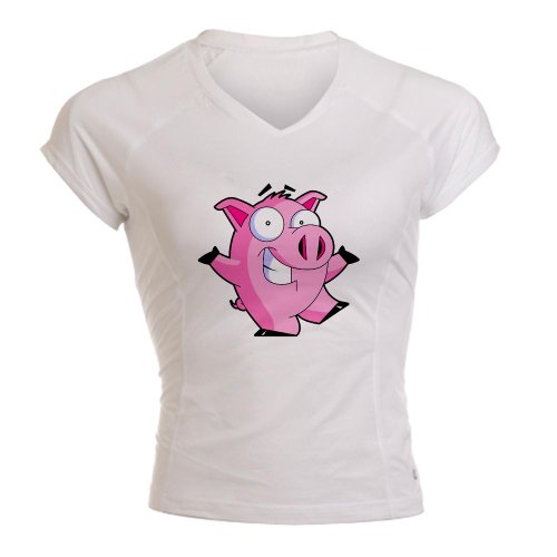 Artsmith, Inc. Women's Sports T-Shirt Pig Cartoon - 3X