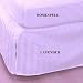 Homespell Egyptian Cotton 300 Thread Count Sateen Stripe Bed Skirt Lavender Queen.