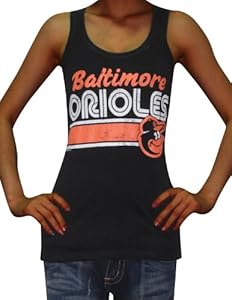 Womens MLB Baltimore Orioles Athletic Crew-Neck Tank Top (Vintage Look) M Black