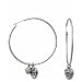 Juicy Couture Round Shield Hoops Heart Silver Earrings