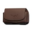 Leather Pouch Protective Carrying Cell Phone Case for BlackBerry Torch 9800 Curve 3G 9300 9330 Curve 8330 8300 8520 8530 8900 Bold 9700 9780 / ZTE MSGM8 II Cricket / HTC Pure / LG Octane Verizon Vu Plus enV3 VX-9200 Rumor Touch GM730 / Motorola Bravo Flipside AT&T Defy T-Mobile / Palm Pixi / Pixi Plus / Pantech Crux Verizon Slate C530 / Samsung SGH-A187 AT&T Magnet A257 Freeform / Link R350 / Sharp Microsoft Kin Two - BROWN