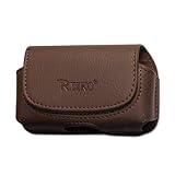Leather Pouch Protective Carrying Cell Phone Case for BlackBerry Torch 9800 Curve 3G 9300 9330 Curve 8330 8300 8520 8530 8900 Bold 9700 9780 / ZTE MSGM8 II Cricket / HTC Pure / LG Octane Verizon Vu Plus enV3 VX-9200 Rumor Touch GM730 / Motorola Bravo Flipside AT&T Defy T-Mobile / Palm Pixi / Pixi Plus / Pantech Crux Verizon Slate C530 / Samsung SGH-A187 AT&T Magnet A257 Freeform / Link R350 / Sharp Microsoft Kin Two - BROWN