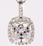 Princess Cut Pendant - WHITE