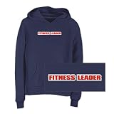 Sweatshirt Woman Navy Blue  Word Fitness Leader  Occupations
