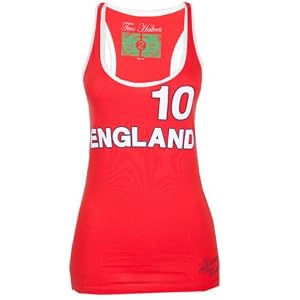 Two Halves England Vest Top - Red - Womens