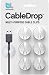 Bluelounge Design CableDrop Multi-purpose Cable Clips WHITE Pack of 6
