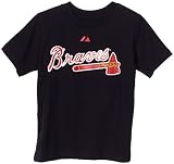 MLB Boys' Atlanta Braves Brian McCann Name & Number Tee (Navy, 7)