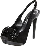 Jessica Simpson Women's Sierra Slingback Pump,Black Kid Suede,8.5 M US