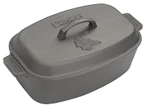 Bayou Classic 7417 12-Quart Cast-Iron Oval Roaster with Domed Lid